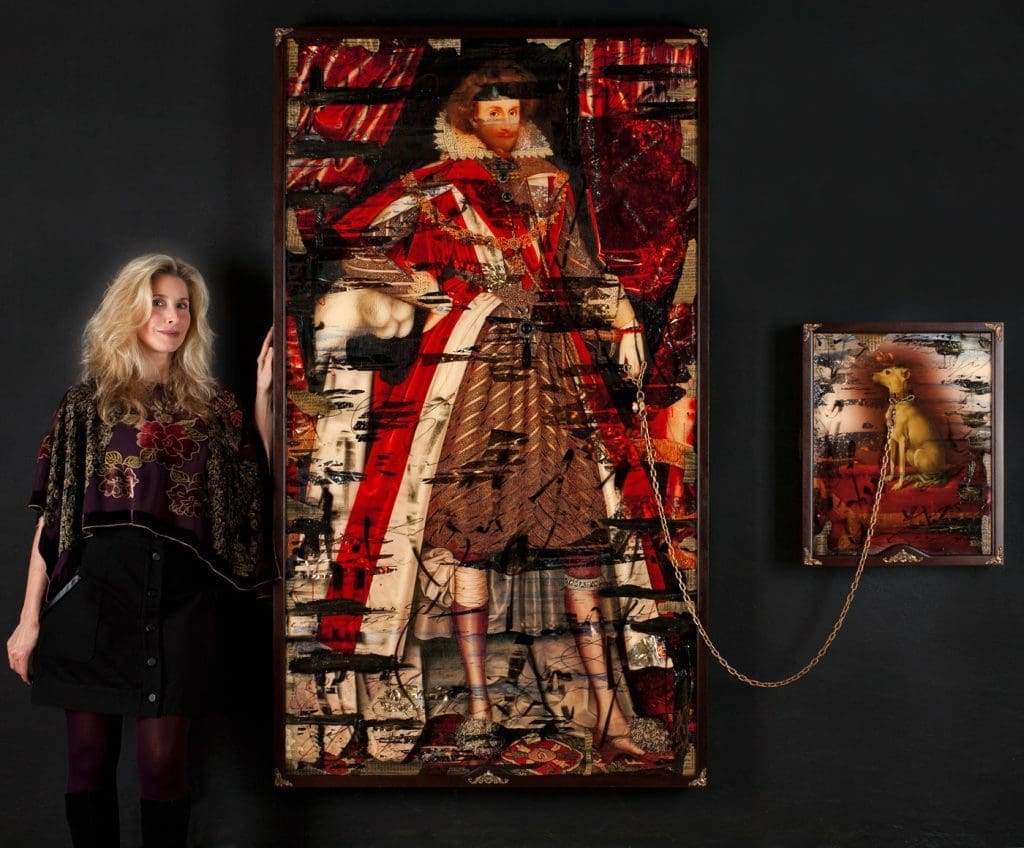 BFF Layered Mixed Media, 74 x 42, 24 x 19