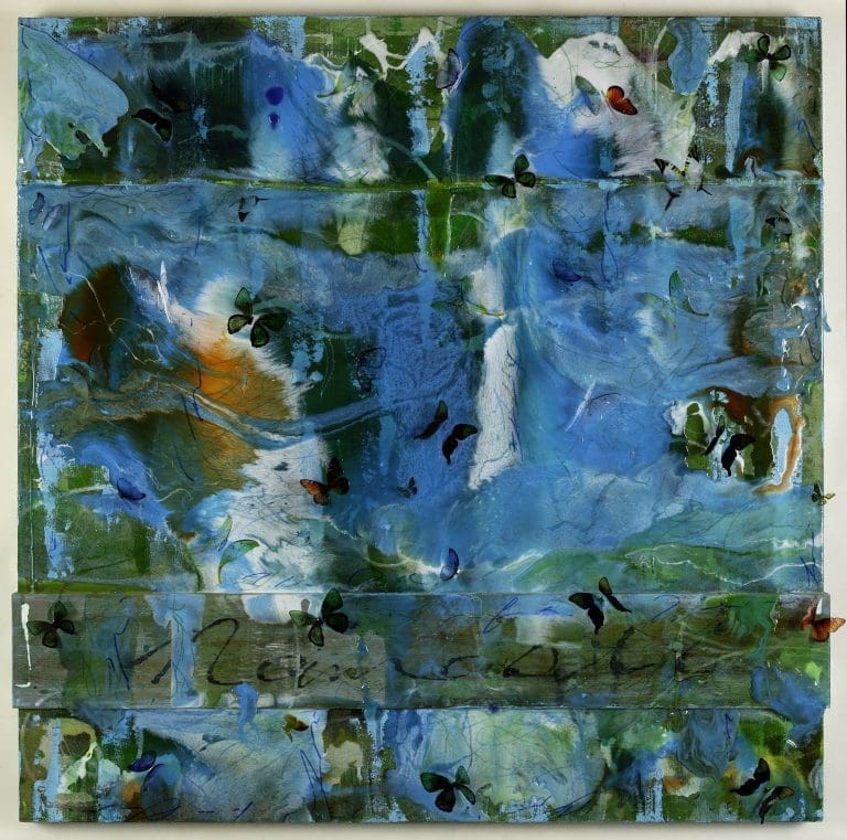 Butterfly Effect 56 x 56 Acrylic and Resin on Canvas