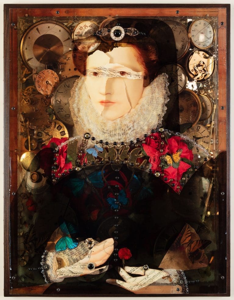 Sold! Follow Your Heart, Layered Mixed Media, 38x30