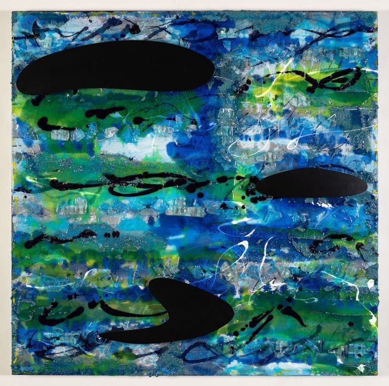 Jellyfish 40 x 40 Acrylic and Resin on Canvas