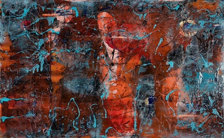 Splash, 48 x 78 Acrylic and Resin on Canvas