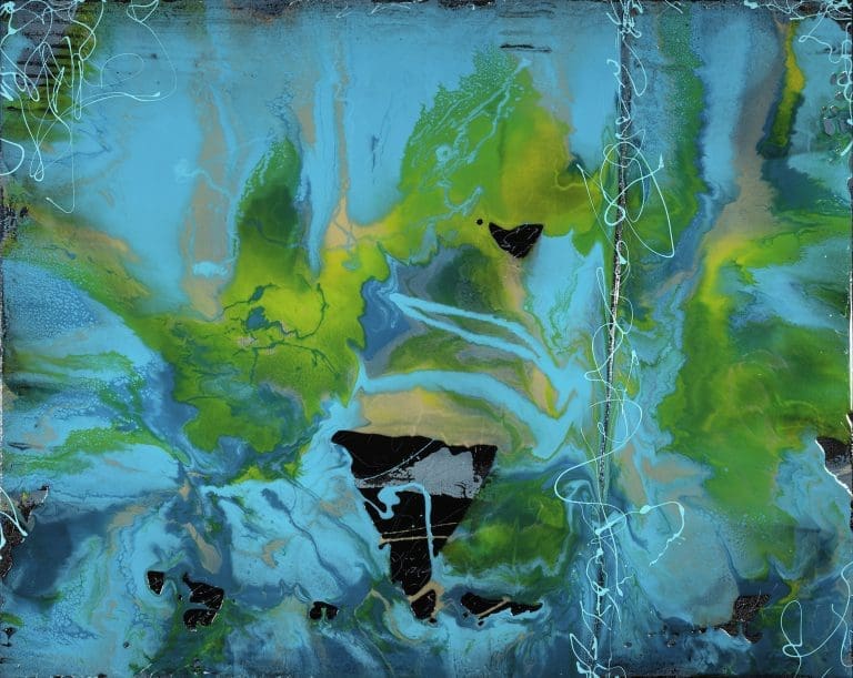 Transcendence 48 x 60 Acrylic and Resin on Canvas