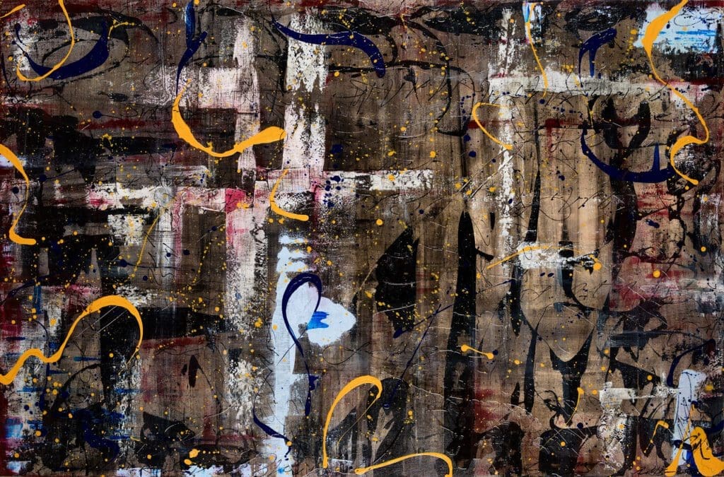 First 46 x 70 Acrylic and resin on canvas