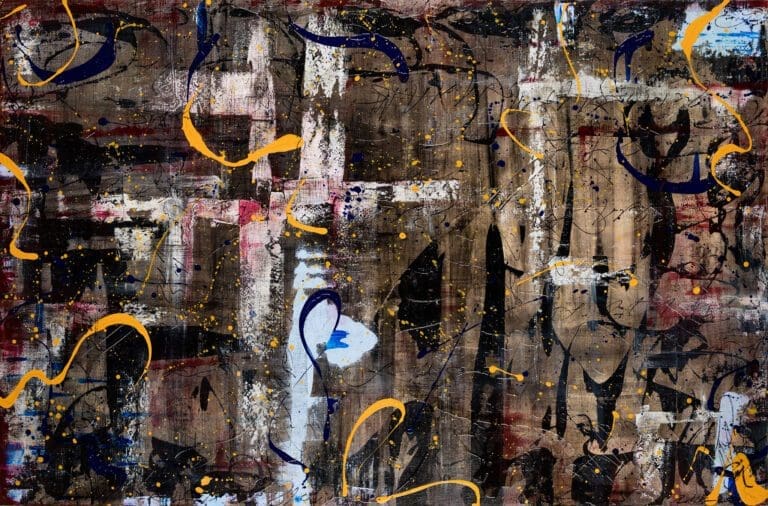 First 46 x 70 Acrylic and resin on canvas