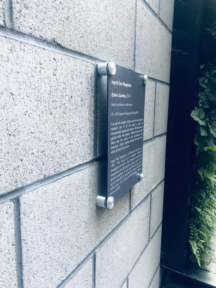 Plaque Installed Next to Artwork