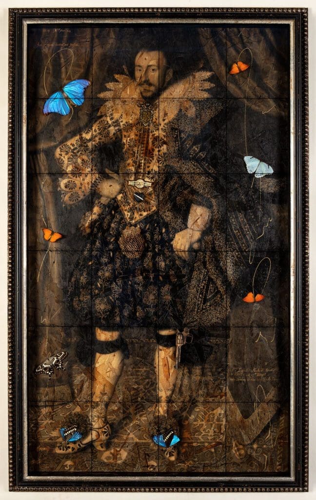King of Renaissance 56 x 35 Layered Mixed Media of Wood