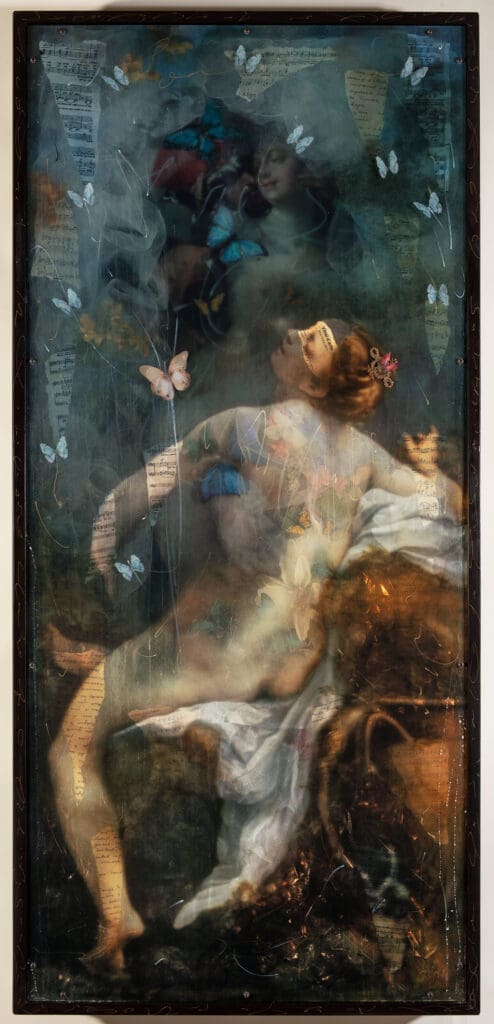 Immortal Love, Layered Mixed Media, 64 x 29