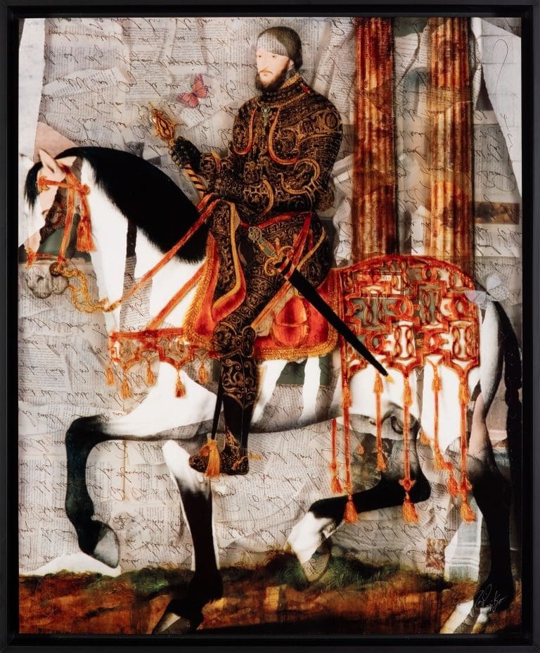 Once Upon a Time 32x27 Hand-Embellished with ink and butterflies on metal