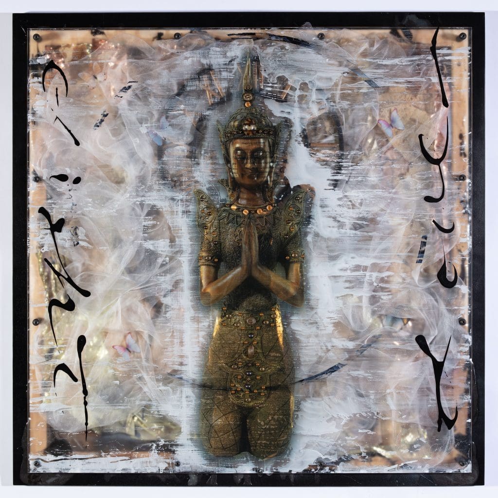 Timeless Gratitude 41 x 41 Layered Mixed Media