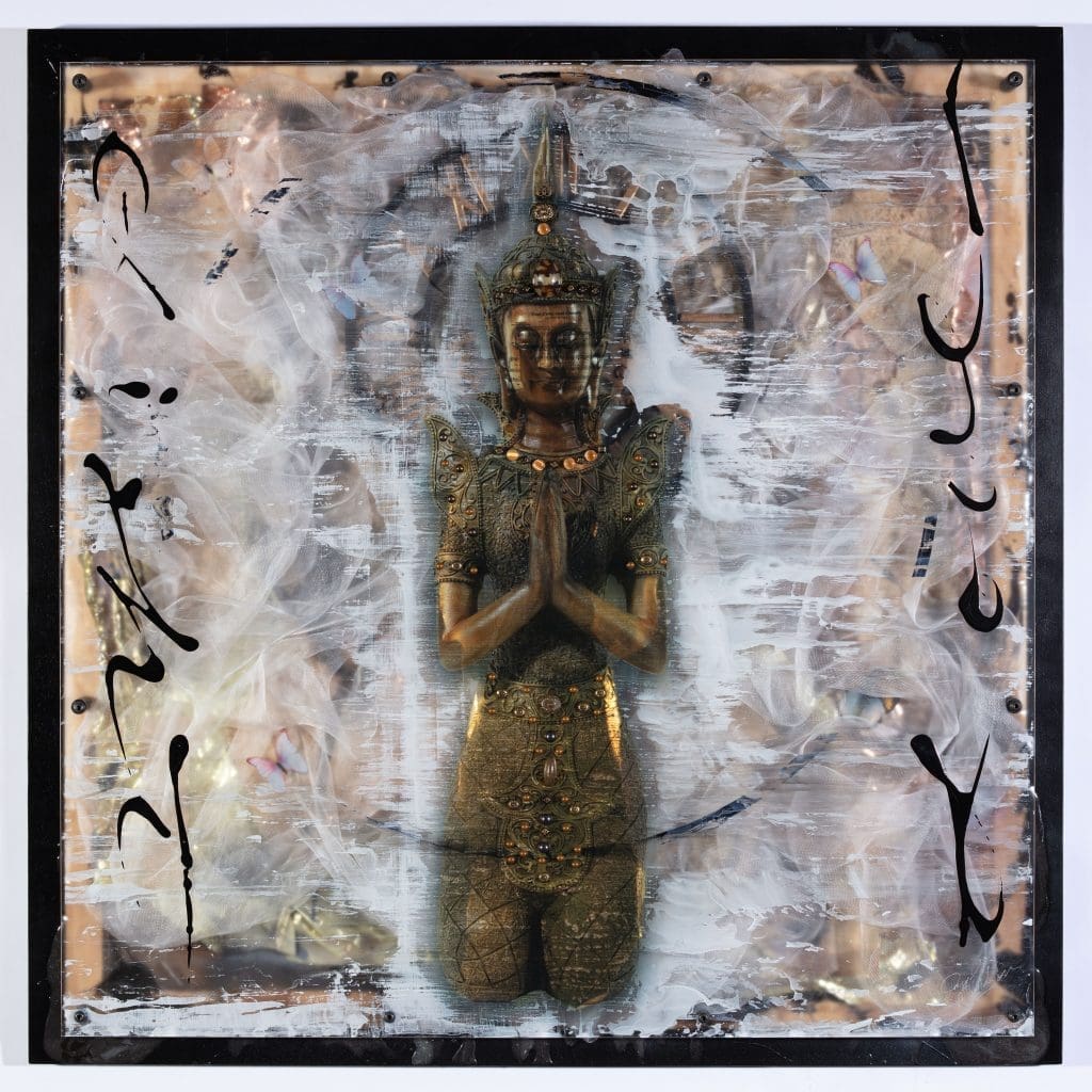 Timeless Gratitude 41 x 41 Layered Mixed Media