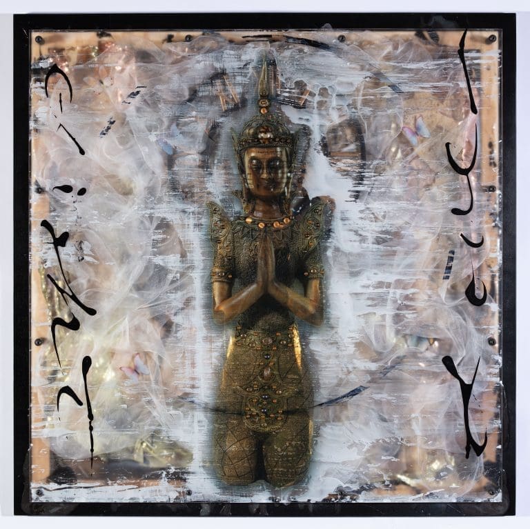 Timeless Gratitude 41 x 41 Layered Mixed Media