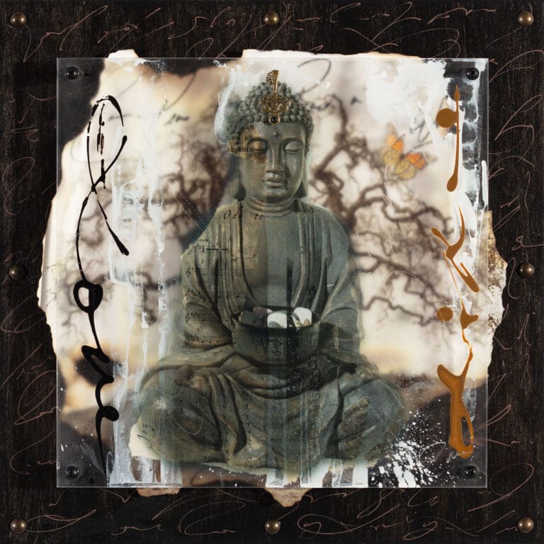 Inner Harmony 13x13 Layered Mixed Media