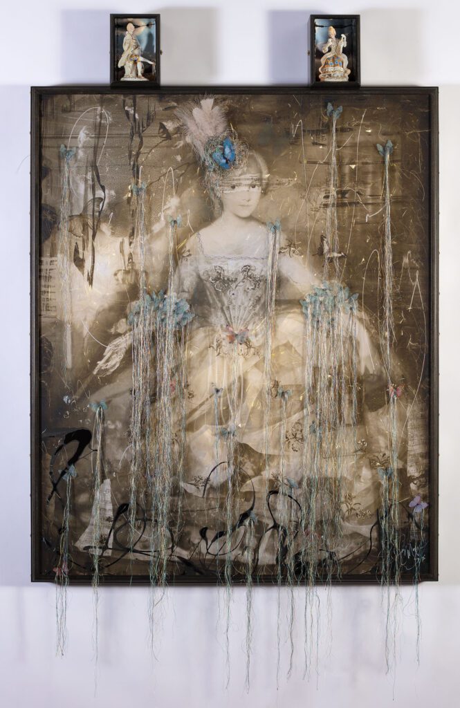 Threads of Life 60x41 Layered mixed media