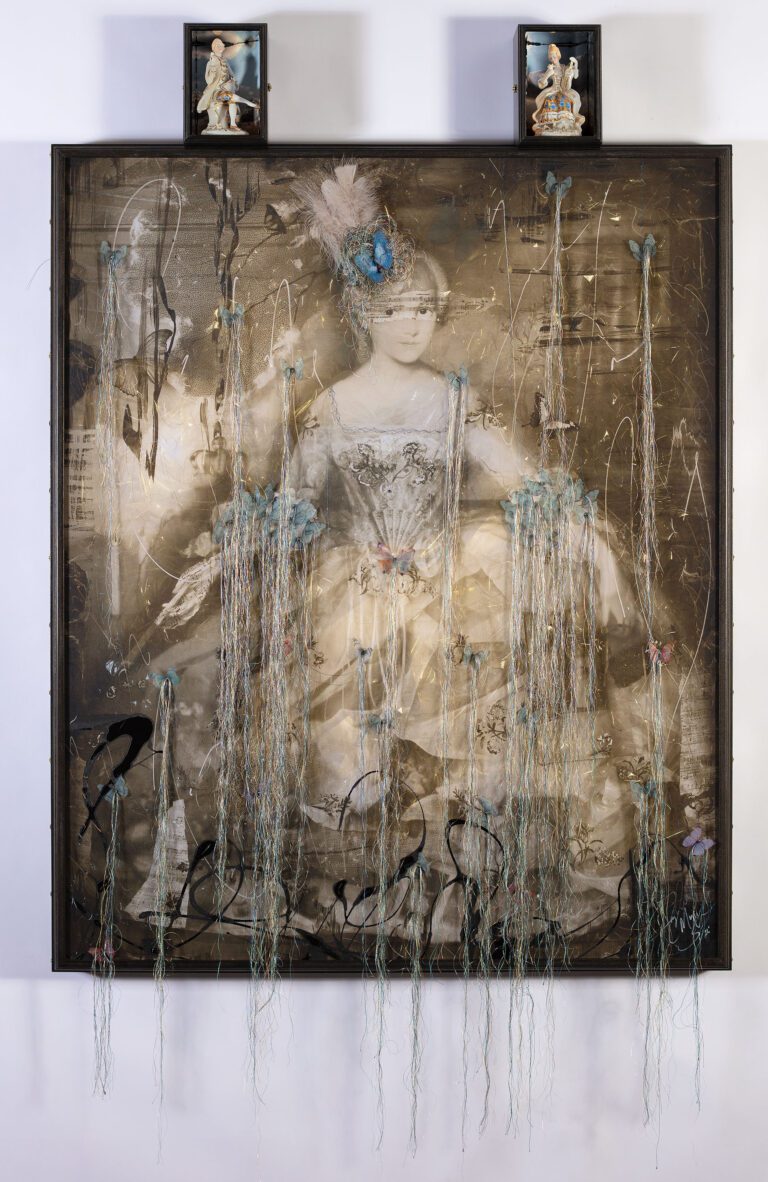 Threads of Life 60x41 Layered mixed media